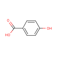 4-Hydroxybenzoic acid formula graphical representation