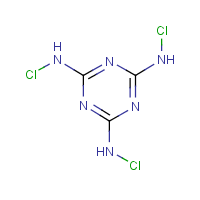 Trichloromelamine formula graphical representation