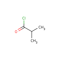 Isobutyryl chloride formula graphical representation