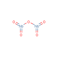 Niobium pentoxide formula graphical representation