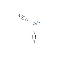 Cobaltous cyanide formula graphical representation