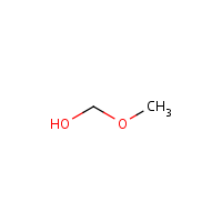 Methoxymethanol formula graphical representation