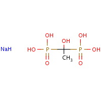 (1-Hydroxyethylidene)bisphosphonic acid, sodium salt formula graphical representation
