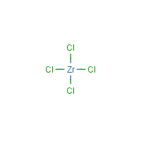 Zirconium tetrachloride formula graphical representation