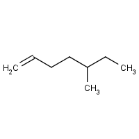 1-Heptene, 5-methyl- formula graphical representation