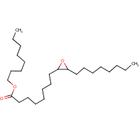 Oxiraneoctanoic acid, 3-octyl-, octyl ester formula graphical representation