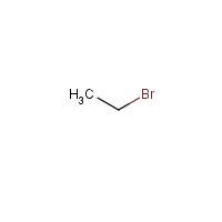 Ethyl bromide formula graphical representation