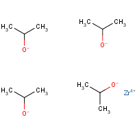 Zirconium(4+) propan-2-olate formula graphical representation