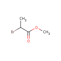 Methyl 2-bromopropionate formula graphical representation