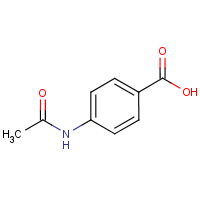 4-Acetamidobenzoic acid formula graphical representation