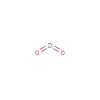 Zirconium oxide formula graphical representation