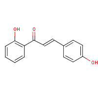 1-(2-Hydroxyphenyl)-3-(4-hydroxyphenyl)-2-propen-1-one formula graphical representation