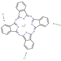 Copper trichlorophthalocyanine formula graphical representation