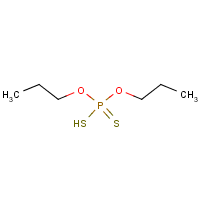 Di-n-propylphosphorodithioic acid formula graphical representation