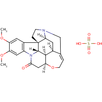 Brucine sulfate formula graphical representation