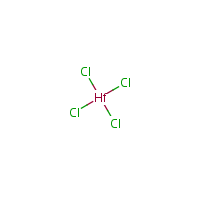Hafnium tetrachloride formula graphical representation
