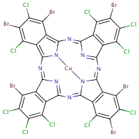 C.I. Pigment Green 36 formula graphical representation