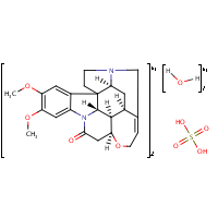 Brucine sulfate heptahydrate formula graphical representation