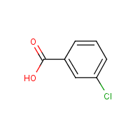 m-Chlorobenzoic acid formula graphical representation