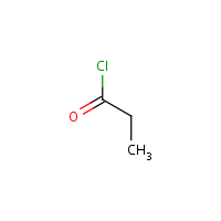 Propionyl chloride formula graphical representation