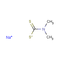 Sodium dimethyldithiocarbamate formula graphical representation