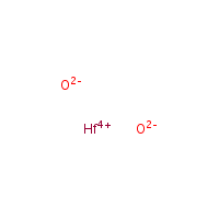 Hafnium dioxide formula graphical representation