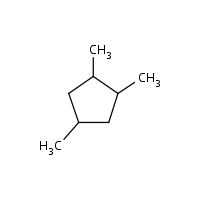 1,2,4-Trimethylcyclopentane formula graphical representation