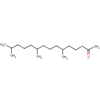 Hexahydrofarnesylacetone formula graphical representation