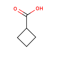 Cyclobutanecarboxylic acid formula graphical representation