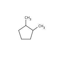 1,2-Dimethylcyclopentane formula graphical representation