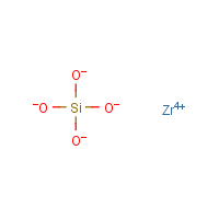 Zirconium silicate formula graphical representation