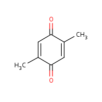 2,5-Dimethyl-4-benzoquinone formula graphical representation