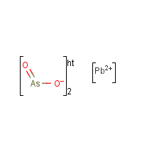 Lead(II) arsenite formula graphical representation