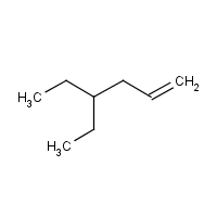 1-Hexene, 4-ethyl- formula graphical representation