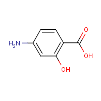 p-Aminosalicylic acid formula graphical representation