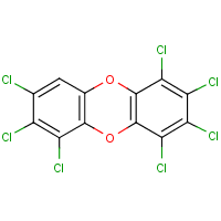 Heptachlorodibenzo-p-dioxin formula graphical representation
