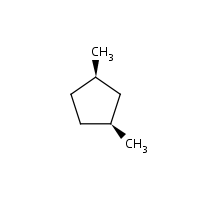 cis-1,3-Dimethylcyclopentane formula graphical representation