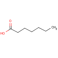Heptanoic acid formula graphical representation