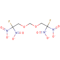 1,1'-(Methylenebis(oxy))bis(2- fluoro-2,2-dinitroethane) formula graphical representation