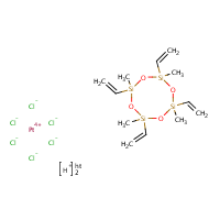 Platinate(2-), hexachloro-, dihydrogen, (OC-6-11)-, reaction products with 2,4,6,8-tetraethenyl-2,4,6,8-tetramethylcyclotetrasiloxane formula graphical representation