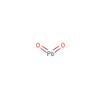 Lead(IV) oxide formula graphical representation