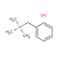 Benzyltrimethylammonium hydroxide formula graphical representation