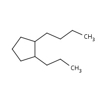 Cyclopentane, 1-butyl-2-propyl- formula graphical representation