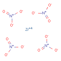 Zirconium nitrate formula graphical representation
