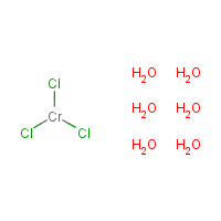 Chromium(III) chloride hexahydrate formula graphical representation