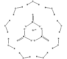 Chromium(III) nitrate nonahydrate formula graphical representation