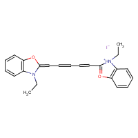 3,3'-Diethyloxadicarbocyanine iodide formula graphical representation