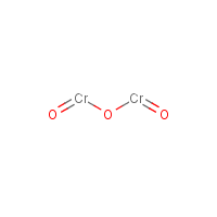 Chromium(III) oxide formula graphical representation