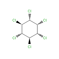 delta-Hexachlorocyclohexane formula graphical representation