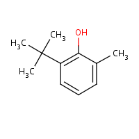 2-tert-Butyl-6-methylphenol formula graphical representation